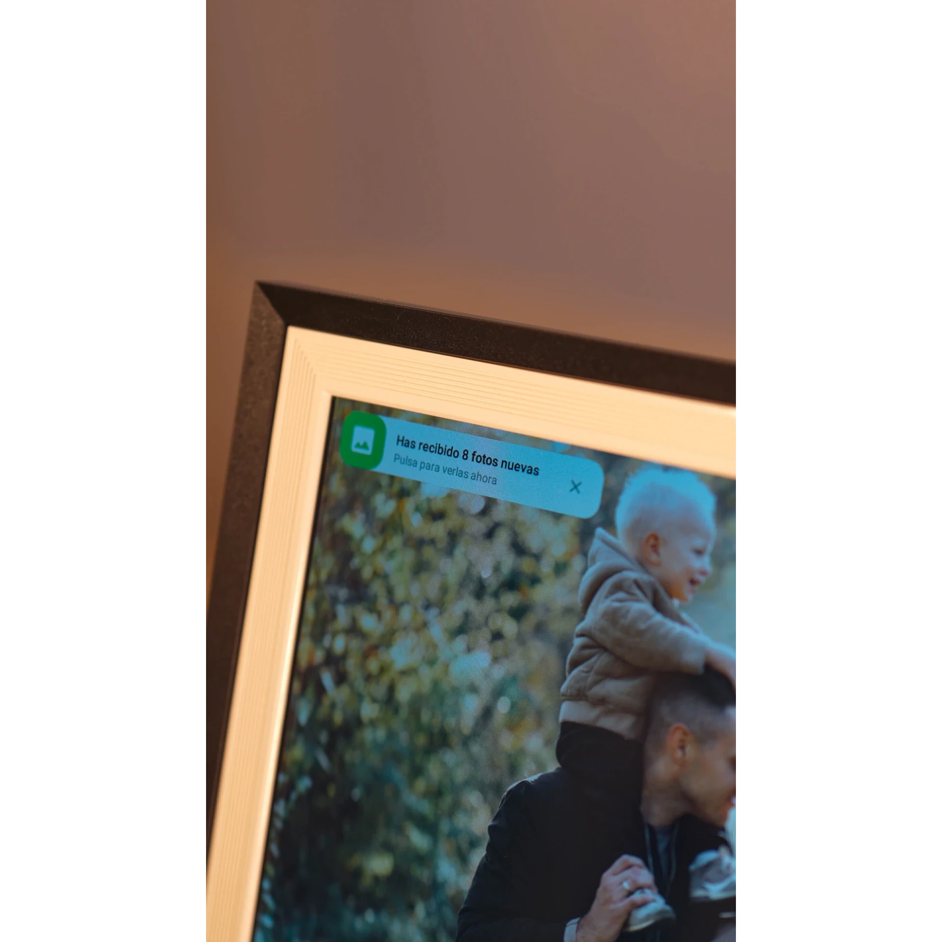 Aviso de fotos nuevas en pantalla