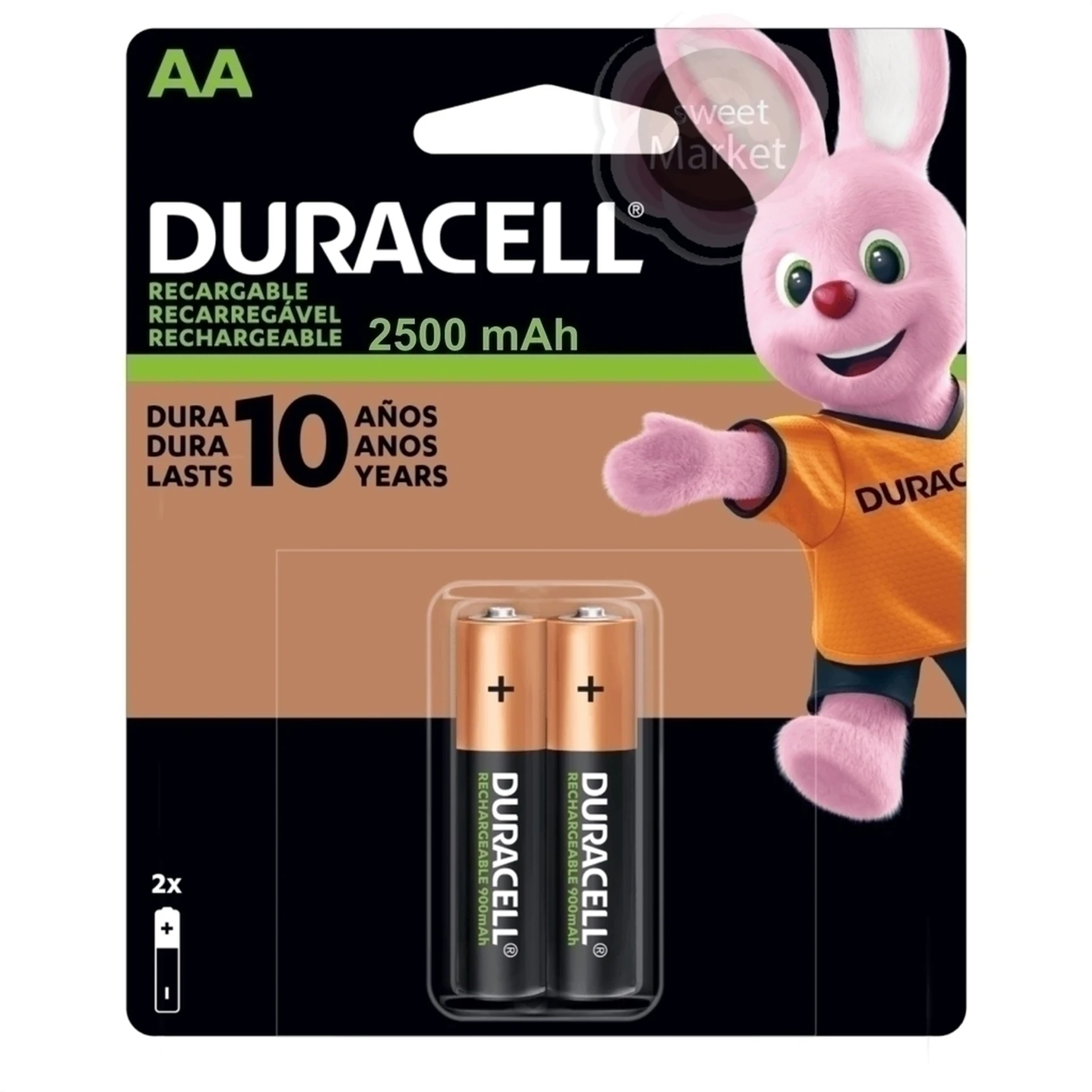 Pila Duracell AA Recargable NiMH (pack x2)