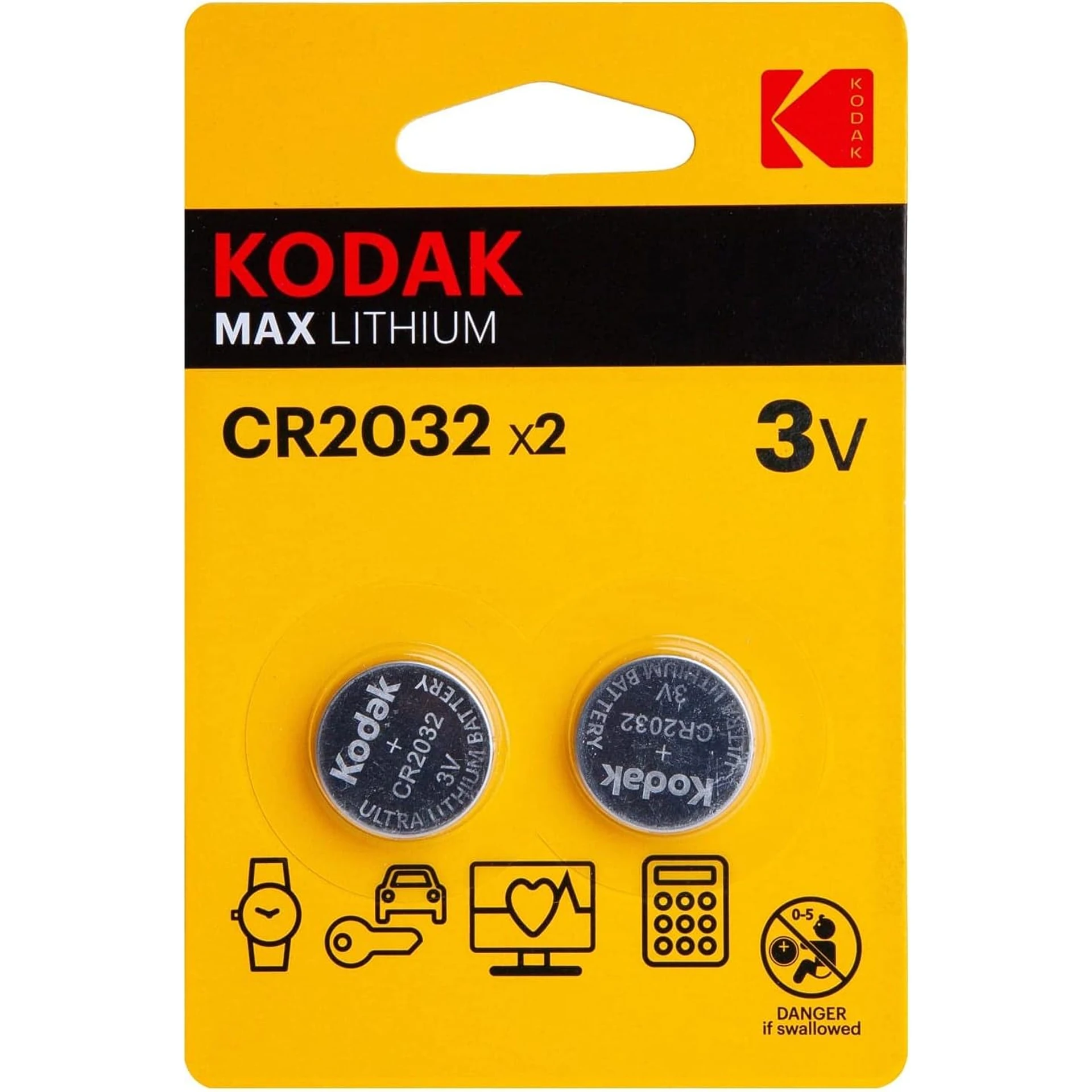 Pila Kodak MAX CR2032 Litio 3V (unidad)